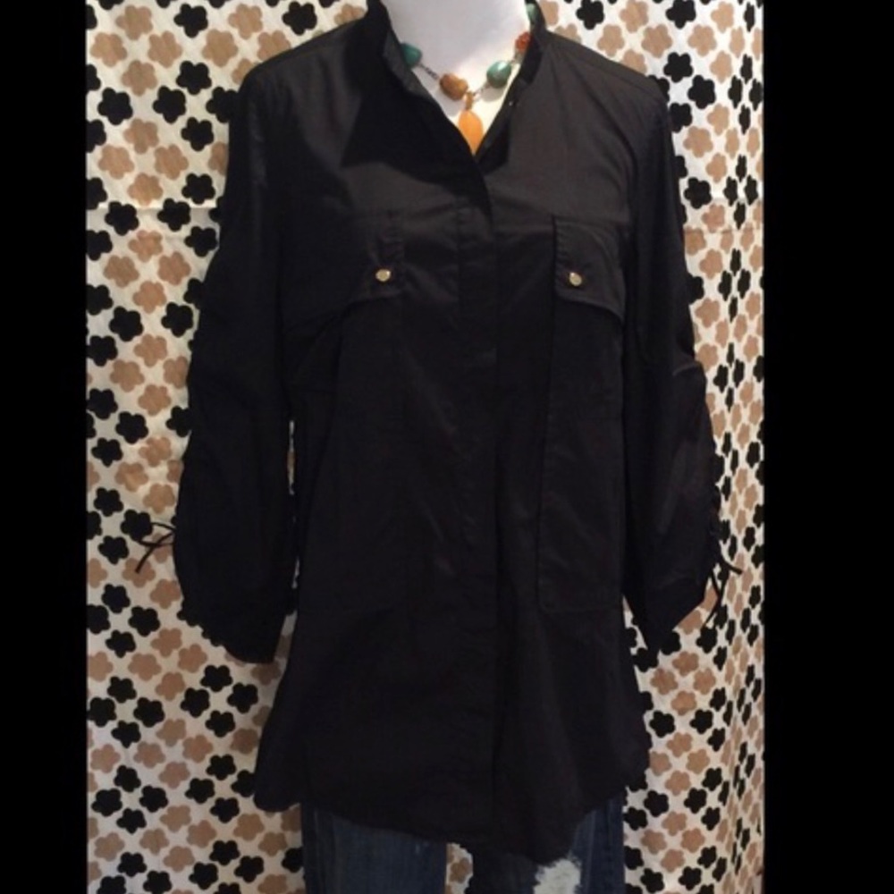 TORY BURCH “AARON” POPLIN SHIRT SIZE 6 - Picture 3 of 8